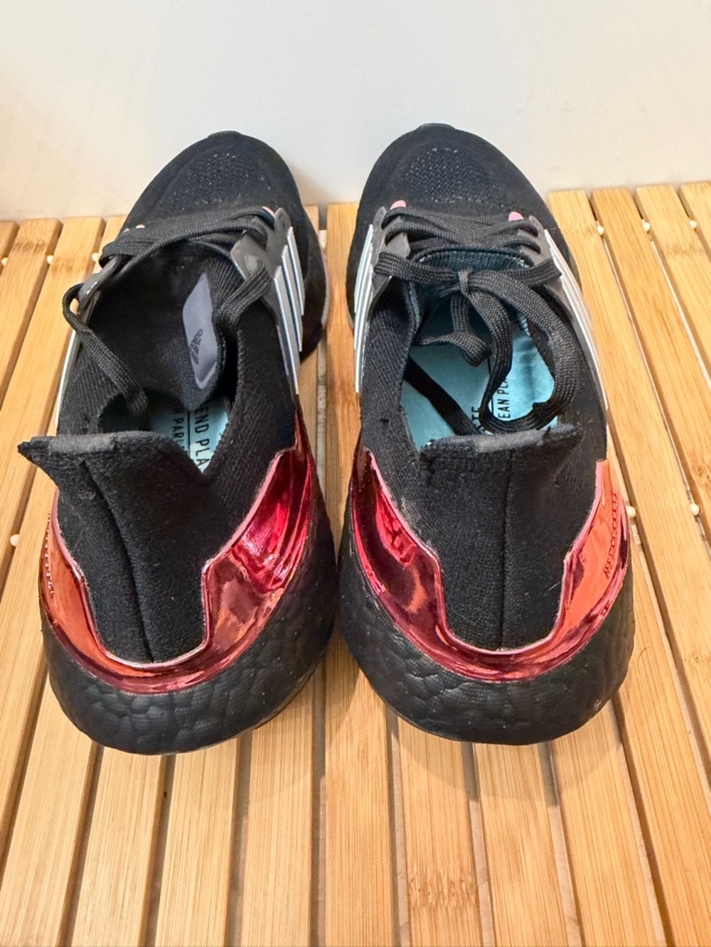 adidas Black Sneakers with Pink and Gray Accents - Picture 3 of 7